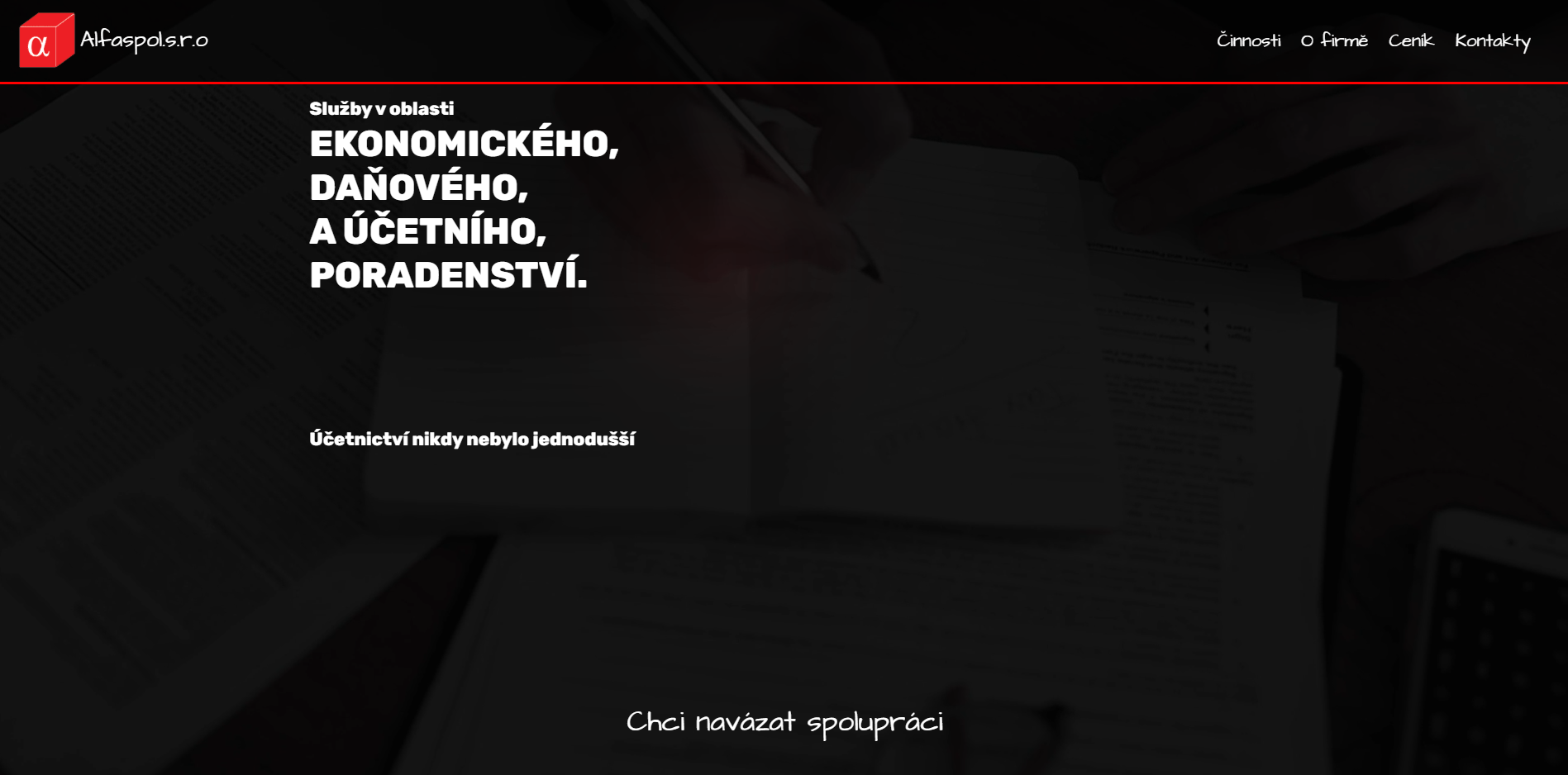 Náhled webu Alfa Účetnictví